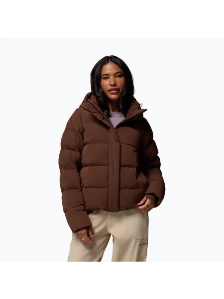 Geacă cu puf pentru femei Columbia Amaze Puff Hooded tobacco