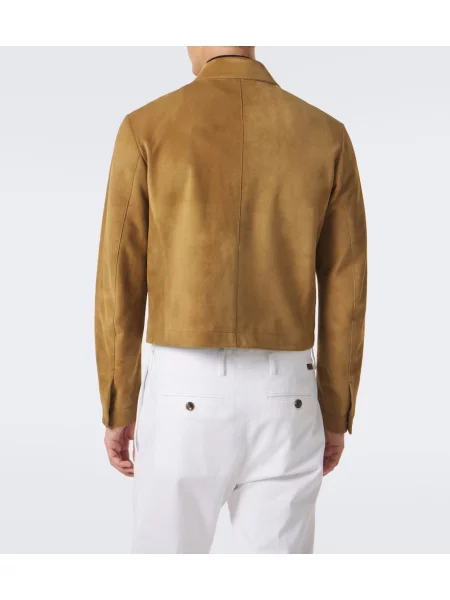 Geacă Tom Ford din piele de căprioară maro