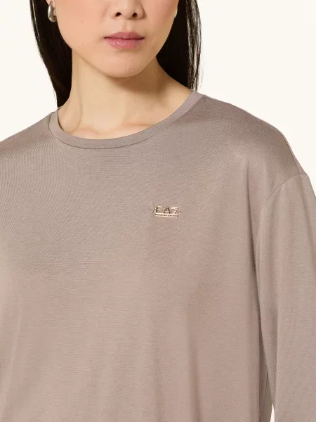 Emporio Armani Tričko S Dlouhým Rukávem Train Core černošedá