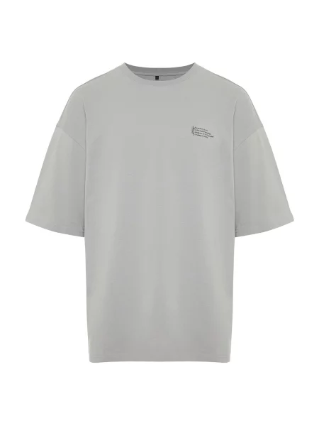 Trendyol Tricou gri negru