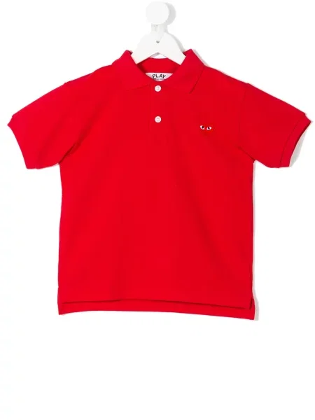 Koszulka polo dziecięca Comme Des Garcons Play czerwona
