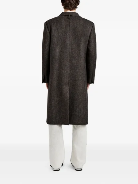 Palton Proenza Schouler cu model herringbone gri