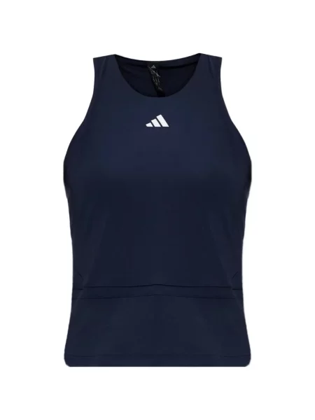 Τένις φόρεμα Adidas με λαιμόκοψη v με αυτόγραφο μαύρο