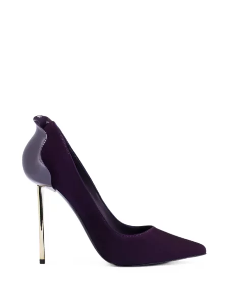 Pantofi cu toc Le Silla din piele de căprioară violet