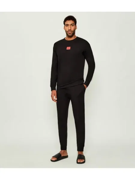 HUGO pijama cu imprimeu negru