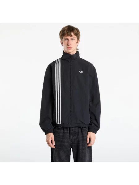 У смужку куртка Adidas Originals з камінням для бігу чорна
