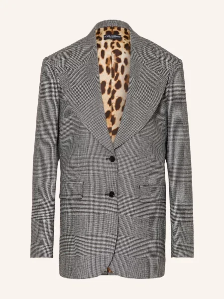 Dolce & Gabbana Dlouhý Blejzr / světle šedá černá