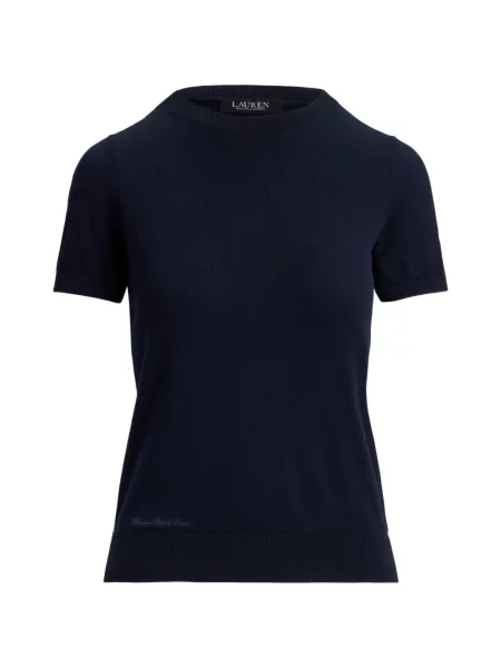 Scurt tricou Lauren Ralph Lauren cu broderie albastru