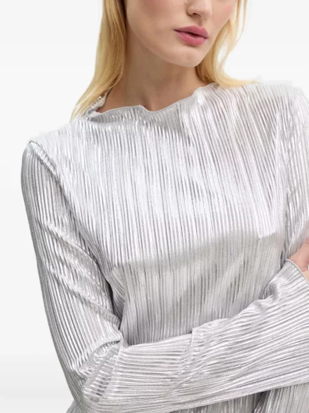 Rochie maxi Never Fully Dressed lungă de costum argintiu