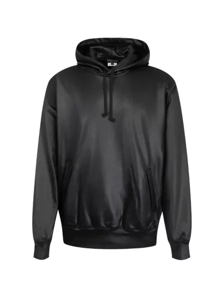 Hanorac cu glugă Comme Des Garcons Homme Plus din satin cu cordon negru