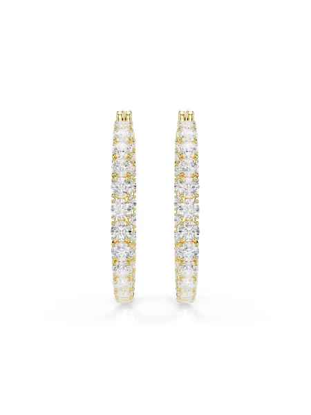 Swarovski Náušnice MATRIX zlatá / priehľadná