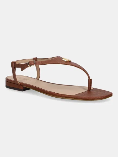 Lauren Ralph Lauren sandale de piele Everley 2 maro