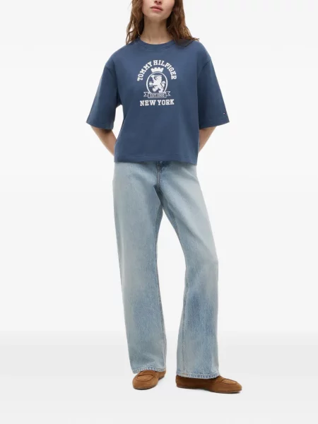 Μπλούζα Tommy Hilfiger με κέντημα μπλε