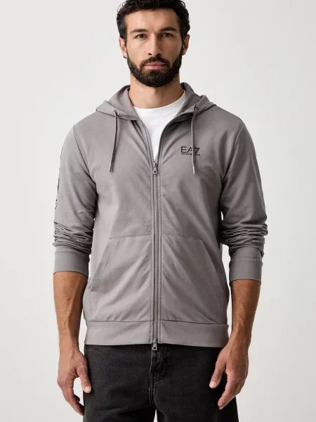 Emporio Armani hanorac cu glugă pentru bărbați gri