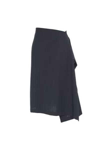 Spódnica Ottodame w paski elegancka z paskiem czarna