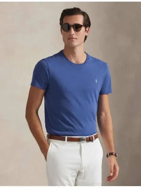 POLO RALPH LAUREN Tricou | Custom slim fit albastru