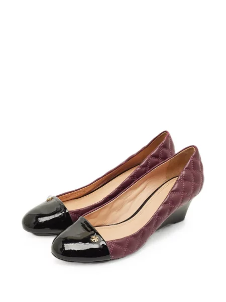 Matlasat pantofi cu toc Tory Burch violet