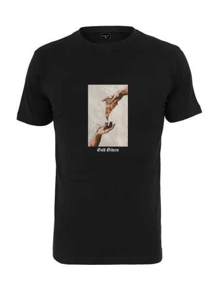 Mister Tee Tricou God Given Pizza mai multe culori negru