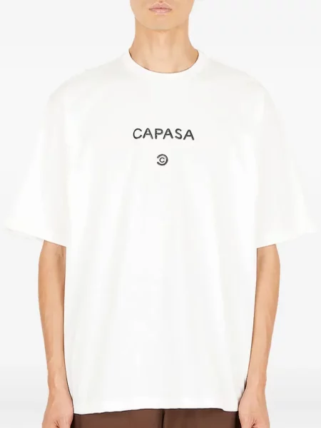 Tricou Capasa Milano cu imagine alb