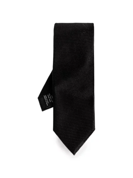 Cravată Tom Ford de mătase în carouri negru