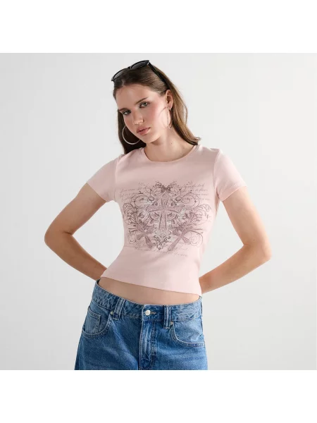 Футболка Cropp розовая