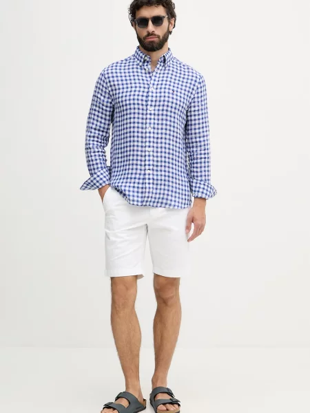 Tommy Hilfiger Srajca lanena modra