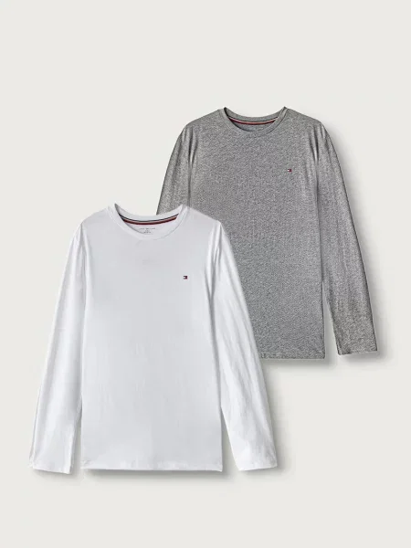 Tommy Hilfiger majica dugih rukava za djecu od pamuka siva
