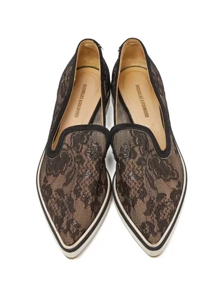 Sneakers Nicholas Kirkwood με δαντέλα μαύρο