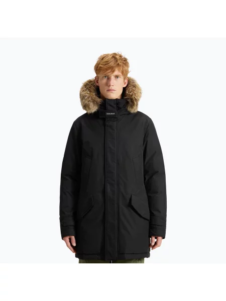 Férfi Woolrich Polar magas nyakú szőrme kabát fekete. Méret: XL fekete