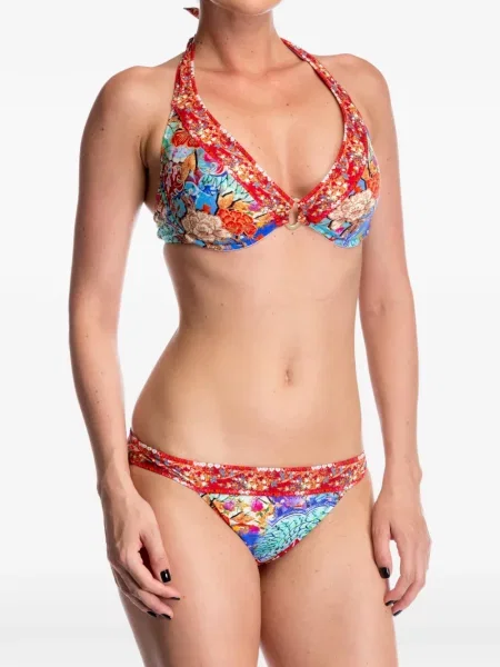 Bikini Gottex cu model floral cu imagine roșu