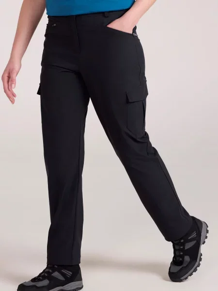 Monte — spodnie turystyczne cargo Black czarne