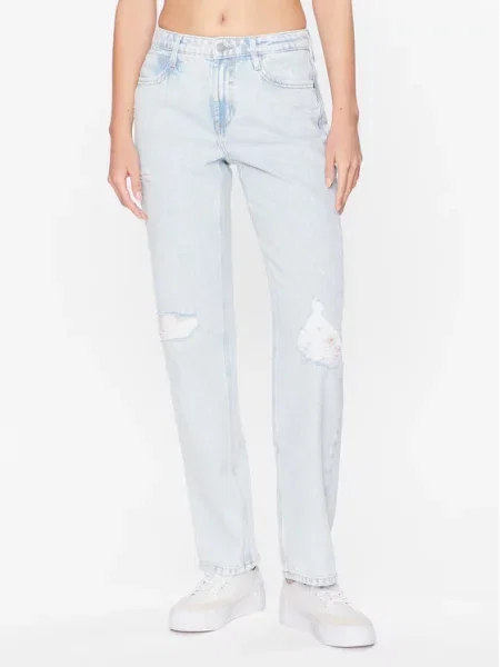 ONLY Blugi celest Straight Fit albastru