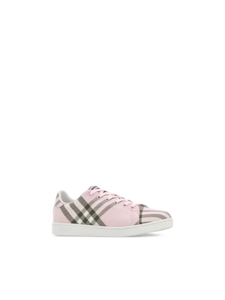 Sneakersy Burberry w kratę różowe