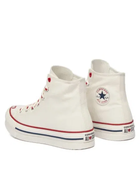 Converse Tornacipő Chuck Taylor All Star Lift Platform Hearts Ekru fehér