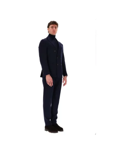 Garnitur Eleventy wełniany dwurzędowy niebieski