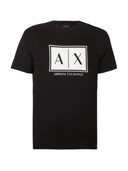 ARMANI EXCHANGE Tričko čierna biela