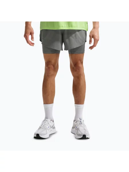 Шорти для бігу Nike Stride Dri-Fit Hybrid 5" smoke grey сірі