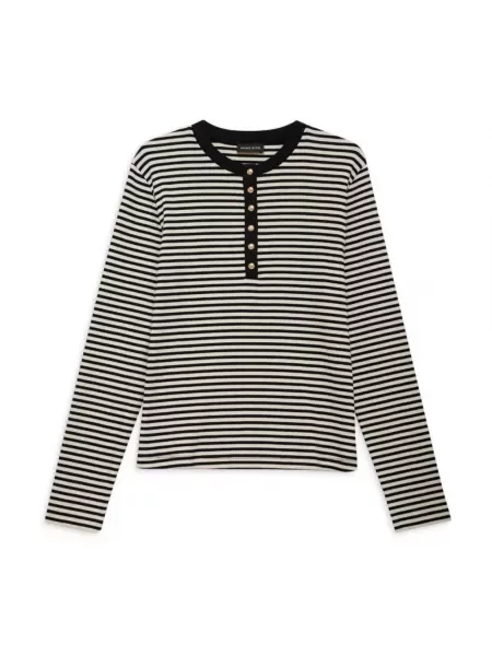 Top Anine Bing z długim rękawem biały