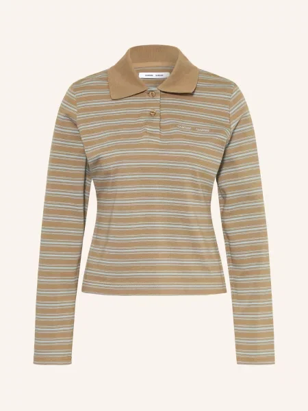 Samsøe Samsøe Jerseyové Polo Tričko Sadonell velbloudí / tmavě modrá