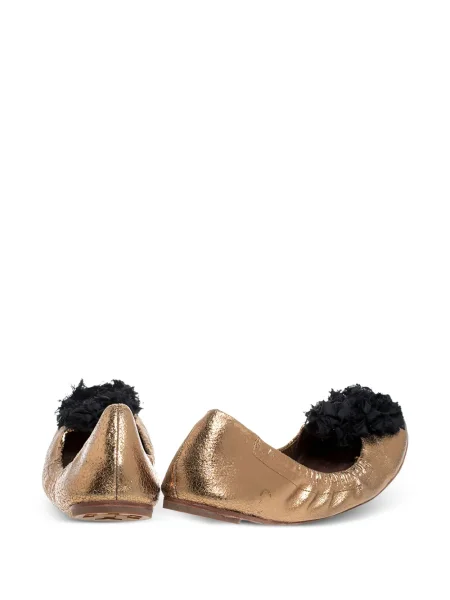 Balerini Tory Burch din piele auriu
