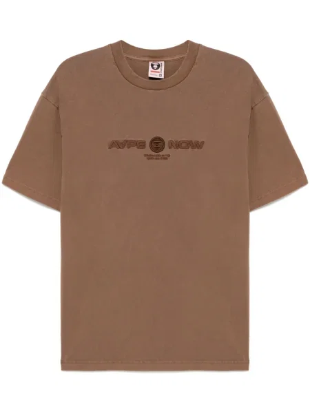 Tricou Aape By A Bathing Ape cu broderie maro