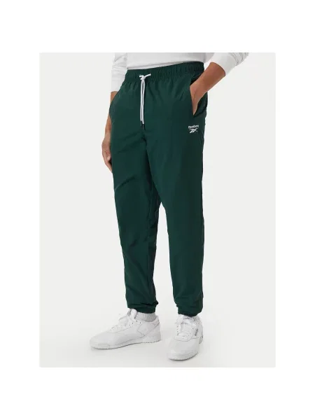 Reebok Sportinės kelnės Mieszko Tamsiai Regular Fit žalia
