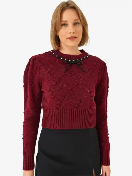 Bianco Lucci Pulover Pullover burgund