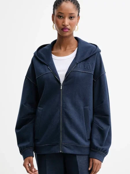 Pulover MM YALE mornarsko s kapuco modra