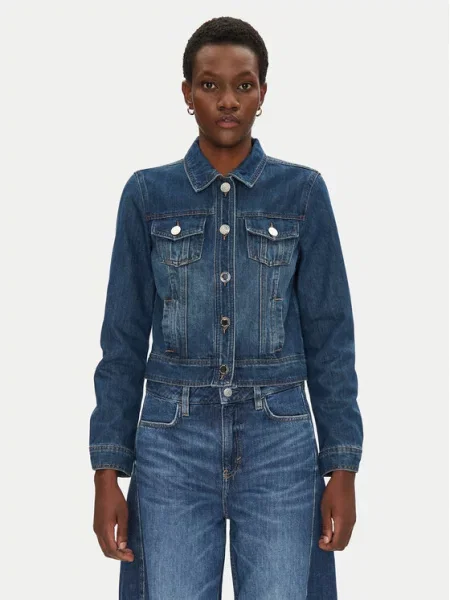 Morgan Kurtka jeansowa niebieski