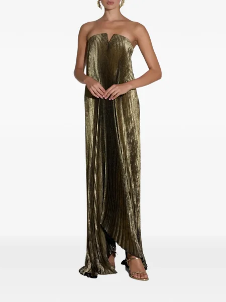 Rochie maxi L'idée plisată cu legături fără bretele negru