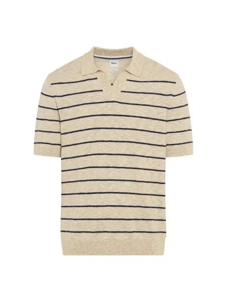 Dzianinowa koszulka polo Brax beżowa