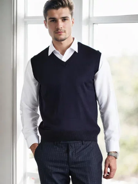 Dzianinowa bluza Dewberry bez rękawów z dekoltem w serek czarna