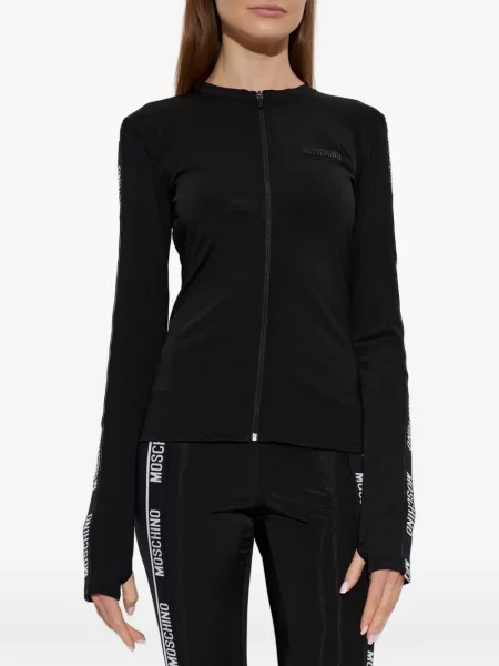 Hanorac cu fermoar Moschino cu autograf negru