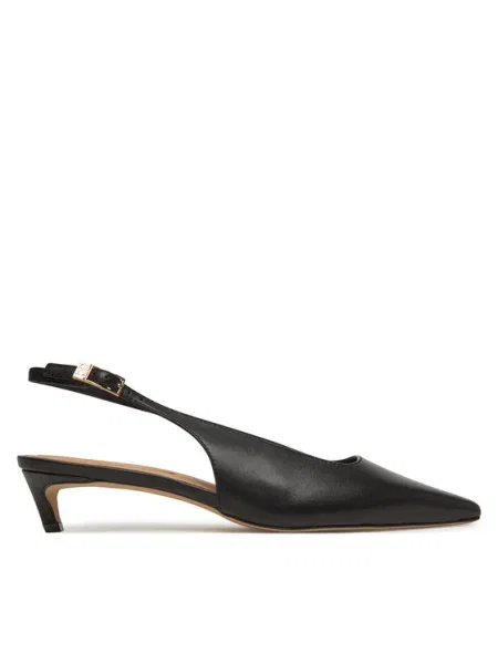 Sandale Tommy Hilfiger din piele slingback negru
